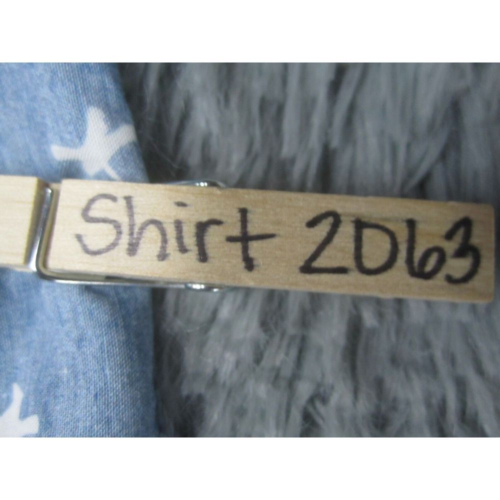Tipsey Elves Shirt Mens Large Blue Button Down Casual Collared Short Sleeve - Picture 8 of 8